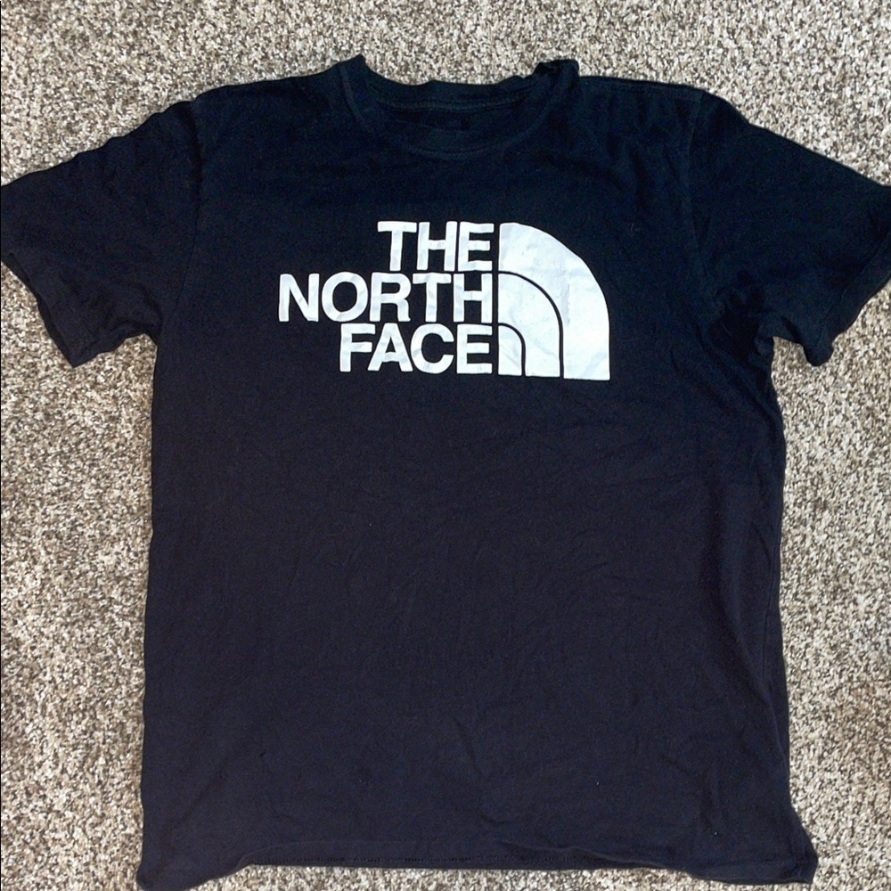 The North Face Black T-Shirt with White Logo Print